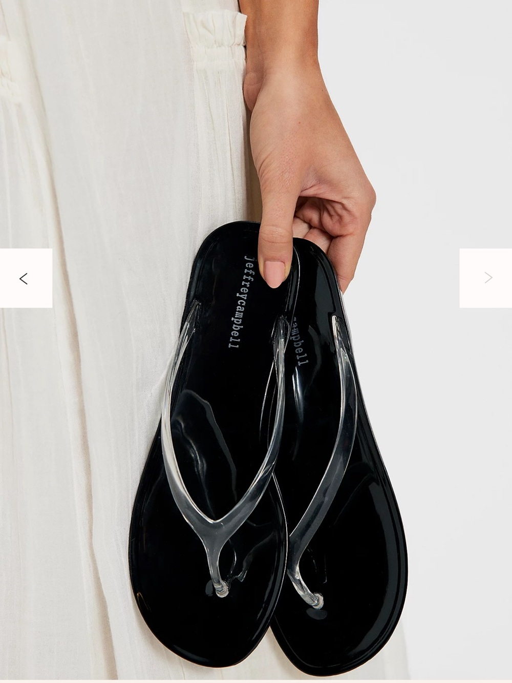 Jeffrey Campbell Black Jelly Sandals with Clear Straps - Picture 2 of 10